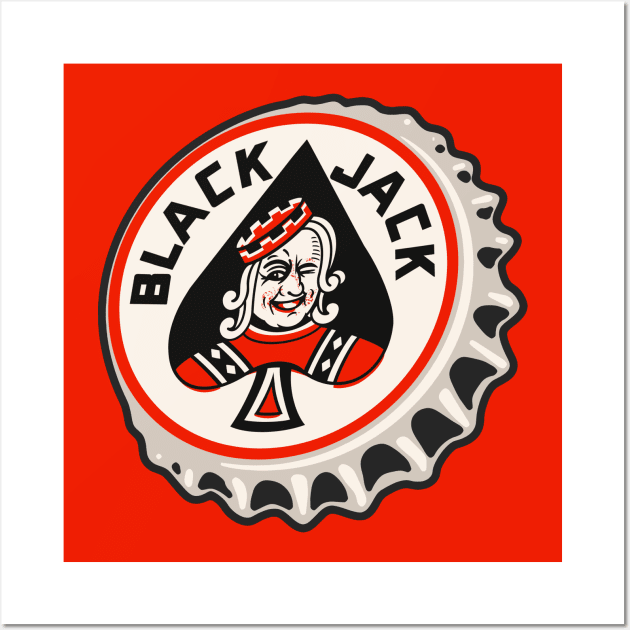 Vintage Black Jack Soda Bottlecap Wall Art by StudioPM71